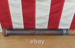 Vintage 1940s HickoryAsh Wood Baseball Bat Copper Sleeve Grip end Repair 35