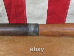 Vintage 1940s HickoryAsh Wood Baseball Bat Copper Sleeve Grip end Repair 35
