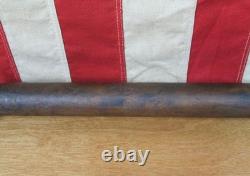 Vintage 1940s HickoryAsh Wood Baseball Bat Copper Sleeve Grip end Repair 35