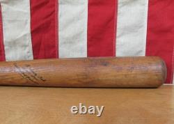 Vintage 1940s HickoryAsh Wood Baseball Bat Copper Sleeve Grip end Repair 35