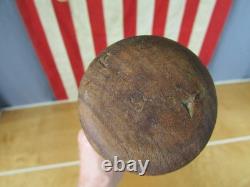 Vintage 1940s HickoryAsh Wood Baseball Bat Copper Sleeve Grip end Repair 35