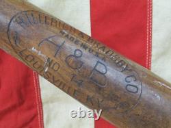 Vintage 1940s Hillerich & Bradsby Wood Baseball Bat Safe Hit HOF George Kell 35