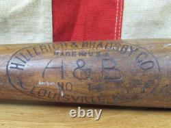 Vintage 1940s Hillerich & Bradsby Wood Baseball Bat Safe Hit HOF George Kell 35