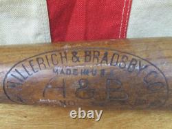 Vintage 1940s Hillerich & Bradsby Wood Baseball Bat Safe Hit HOF George Kell 35