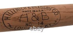 Vintage 1940s Hillerich & Bradsby Wood Baseball Bat Safe Hit HOF George Kell 36