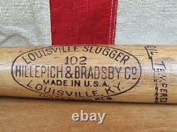 Vintage 1940s Louisville Slugger 102 Baseball Bat USN Softball 34 Military WWII