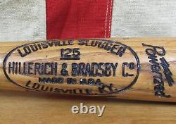 Vintage 1940s Louisville Slugger H&B Wood 125 Baseball Bat Al H. Simmons HOF 34