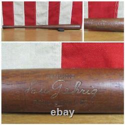 Vintage 1940s Louisville Slugger Wood Baseball Mini Bat Lou Gehrig 16 Yankees