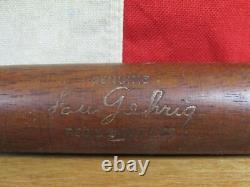 Vintage 1940s Louisville Slugger Wood Baseball Mini Bat Lou Gehrig 16 Yankees