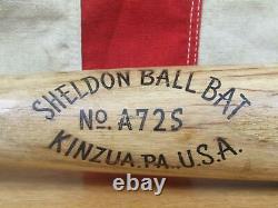 Vintage 1940s Sheldon Ball Bat Wood Baseball Bat American Ace Babe Ruth Type 34