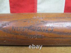 Vintage 1940s Spalding Wood Baseball Bat Nippy Jones Pro Model 1856 Antique 34