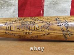 Vintage 1950s Adirondack Wood 302 Baseball Bat Vic Wertz Personal Model 33