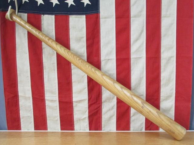 Vintage 1950s Handcrafted Wood Baseball Bat'jrs' Hand Turned 34 Great Shape