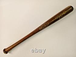 Vintage 1950s Hanna Batrite 15 Mini Bat Kick's Athletic Goods -Buffalo NY- Gold