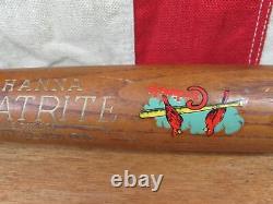 Vintage 1950s Hanna Batrite Wood Baseball Mini Bat St. Louis Cardinals Browns 18