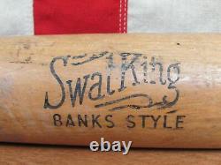 Vintage 1950s Hanna Wood'Swat King' Baseball Bat HOF Ernie Banks Style 34