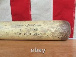 Vintage 1950s Hillerich & Bradsby Baseball Bat York White Roses WT Grant 31 PA