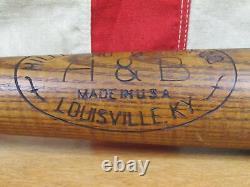 Vintage 1950s Hillerich Bradsby H&B Wood Baseball Bat No. 9 HOF George Kell 33