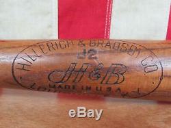 Vintage 1950s Hillerich & Bradsby Wood Baseball Bat Decal HOF Ralph Kiner Model
