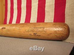 Vintage 1950s Krens Special Wood Baseball Bat Walker Cooper Autograph Model 34