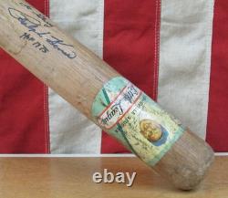 Vintage 1950s Louisville Slugger Baseball Bat Decal HOF Ralph Kiner Signed 32 Vintage 1950s Louisville Slugger Baseball Bat Decal HOF Ralph Kiner Signed 32