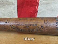 Vintage 1950s Oregon Slammer Wood Baseball Bat Tanoak HOF Ernie Banks Model 31