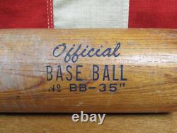 Vintage 1950s Sallee Bros. Wood Baseball Bat No. BB 35 Pocahontas, Arkansas