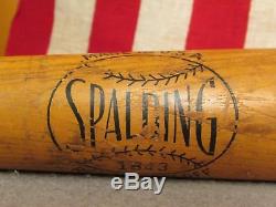 Vintage 1950s Spalding Wood Baseball Bat 1843 Ferris Fain Special Model 33 Nice