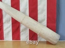 Vintage 1950s Wood Baseball Bat Unfinished Production Lathe Pattern Model 38