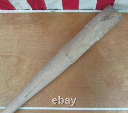 Vintage 1950s Wood Baseball Bat Unfinished Production Lathe Pattern Model 38