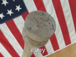 Vintage 1950s Wood Baseball Bat Unfinished Production Lathe Pattern Model 38