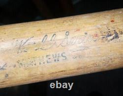 Vintage 1957 HOF Ed Mathews Hanna No. 18 World Series Mathews Style Baseball Bat