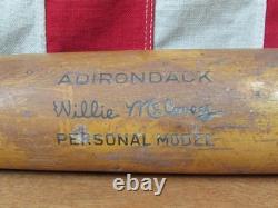 Vintage 1960s Adirondack Wood Baseball Bat HOF Willie McCovey Personal Model 32