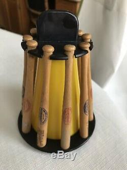 Vintage 1960s American League Baseball Bat Bank With Wooden Bats