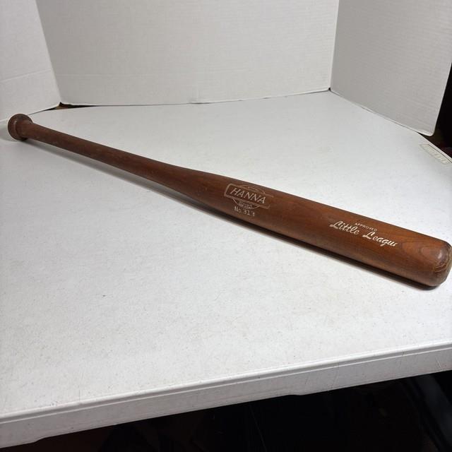 Vintage 1960s Hanna Baseball Bat No 313 Little League Issue Excellent Condition