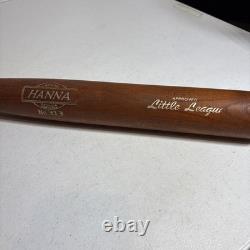 Vintage 1960s Hanna Baseball Bat No 313 Little League Issue Excellent Condition