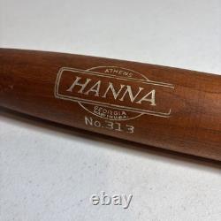 Vintage 1960s Hanna Baseball Bat No 313 Little League Issue Excellent Condition