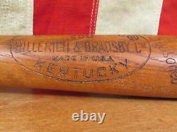 Vintage 1960s Hillerich & Bradsby Wood 250 Baseball Bat Chicago White Sox 35