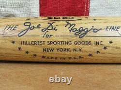 Vintage 1960s Joe Dimaggio Line Wood Baseball Bat Hillcrest Sporting Goods 33
