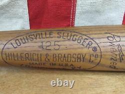 Vintage 1960s Louisville Slugger Baseball Bat Maury Wills 34 Albright College