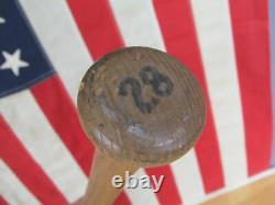 Vintage 1960s Louisville Slugger H&B Wood Baseball Bat Bob Will S2 Model 35