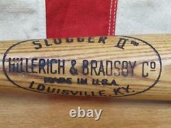 Vintage 1960s Louisville Slugger II Wood H&B Baseball Bat Frank Howard Model 34