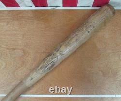 Vintage 1960s Louisville Slugger Wood Baseball Bat Nelson Fox 34 MCC College