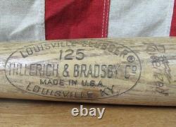 Vintage 1960s Louisville Slugger Wood Baseball Bat Nelson Fox 34 MCC College