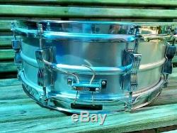 Vintage 1965 Ludwig Acrolite 14 Snare 187221 Baseball Bat muffler 8 lugs