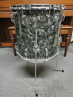 Vintage 1967 Ludwig 16X16 Floor Tom BDP Black Diamond Pearl Baseball Bat Muffler