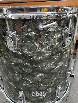 Vintage 1967 Ludwig 16X16 Floor Tom BDP Black Diamond Pearl Baseball Bat Muffler