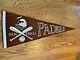 Vintage 1969 San Diego Padres Brown Friar Pennant With Crossed Baseball Bats Rare