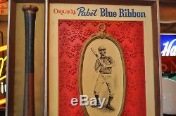 Vintage 1970's Pabst Blue Ribbon Baseball Batting Champion Sign
