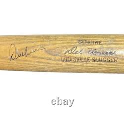 Vintage 1970s Del Unser Signed Game Used LS 34.5 Inch Baseball Bat Phillies